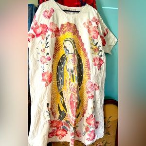 Magnolia Pearl cotton hand painted dress..loose and comfortable and beautiful